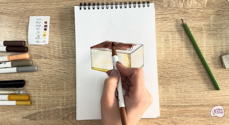 Рисуем Пирожное "Птичье Молоко"