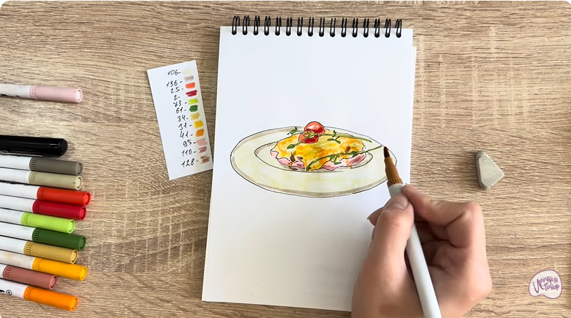 Рисуем Мясо по-французски