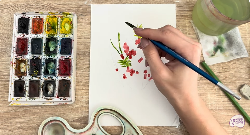 Рисуем Тис ягодный