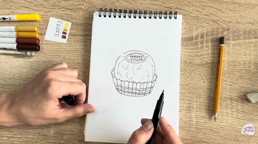 Рисуем Конфета Ферреро