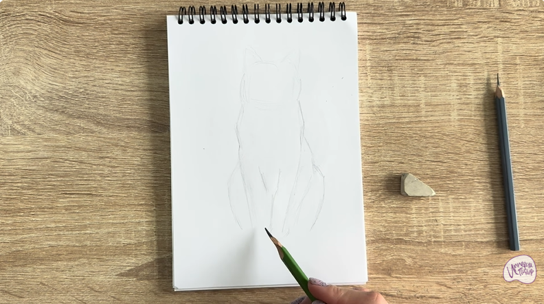 Рисуем Кот породы Шартрез