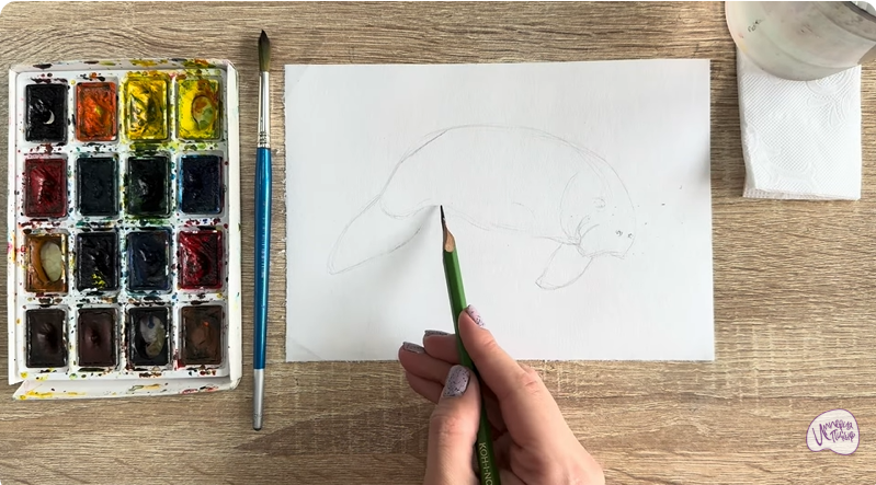 Рисуем Дюгонь