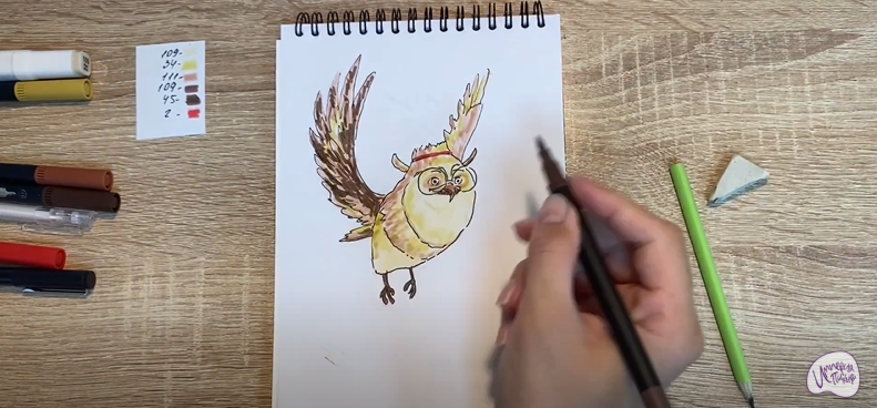 Рисуем Сова из "Царевны"