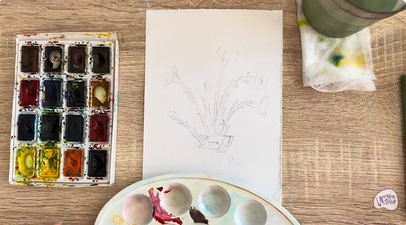 Рисуем Мать-и-мачеха