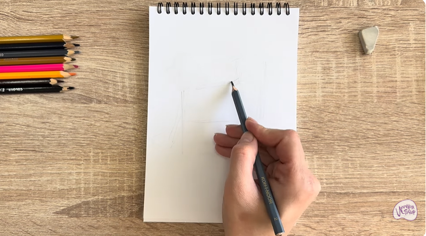 Рисуем Кошка Бурмилла