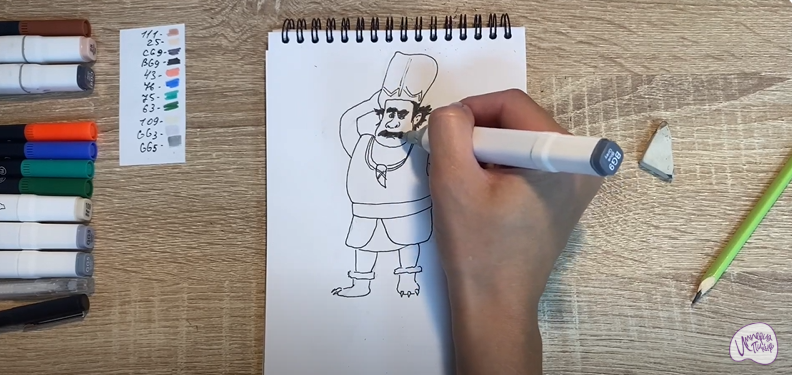 Рисуем Утёс из мультфильма "Маракуда"
