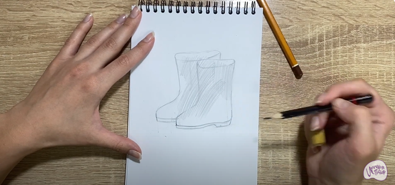 Рисуем Резиновые сапоги