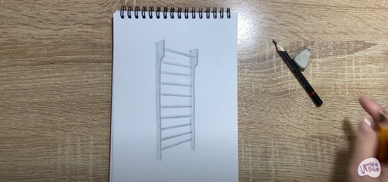 Рисуем Гимнастическая стенка
