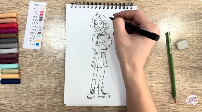 Рисуем Рина Винилион из" Доктор Динозавров"