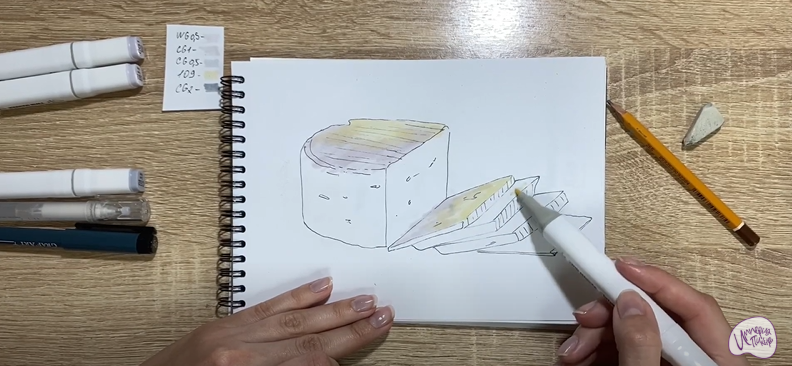 Рисуем Сыр "Фета"