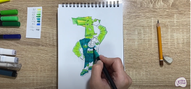Рисуем Папус из "Фиксики"