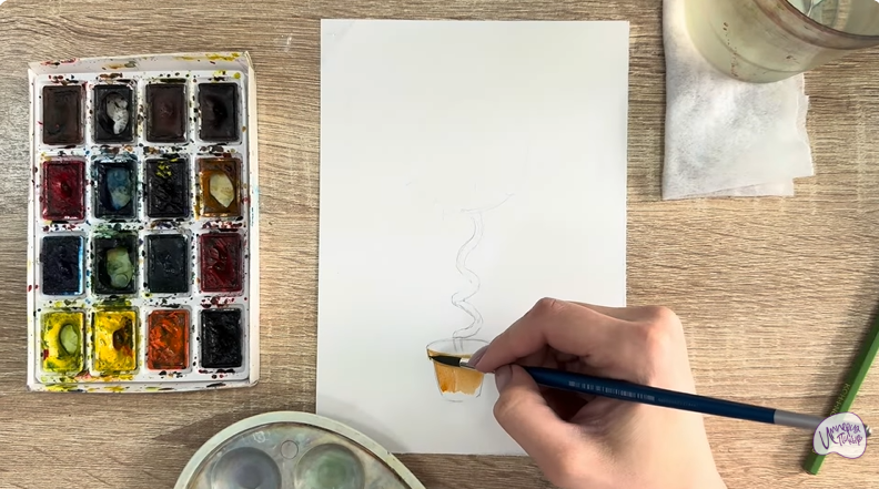 Рисуем Мирт обыкновенный