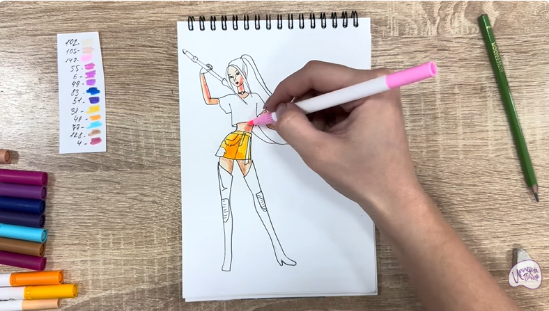 Рисуем Мира из "Кейпоп-охотницы на демонов"