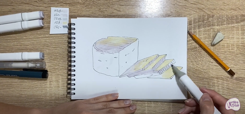 Рисуем Сыр "Фета"