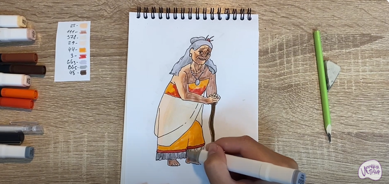 Рисуем Тала из "Моана"