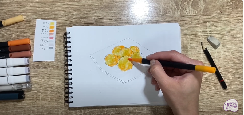 Рисуем Сырные шарики