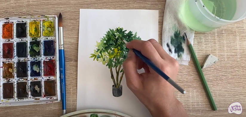 Рисуем Бересклет