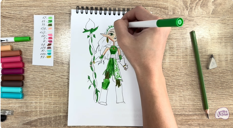 Рисуем Дриада из "Сказочный Патруль"