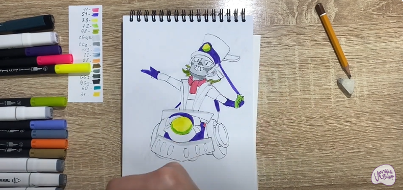Рисуем Чак из Brawl Stars