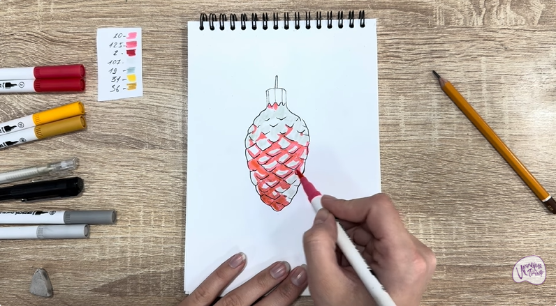 Рисуем Ёлочная игрушка