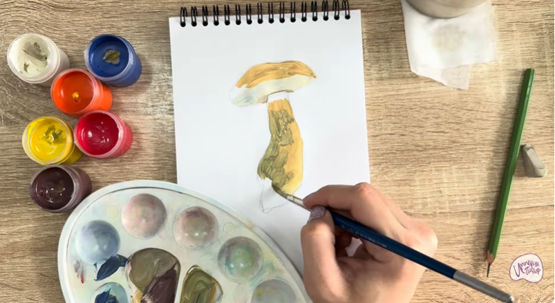 Рисуем Жёлчный гриб