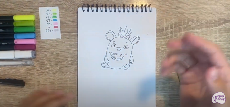 Рисуем Пиля из "Монсики"