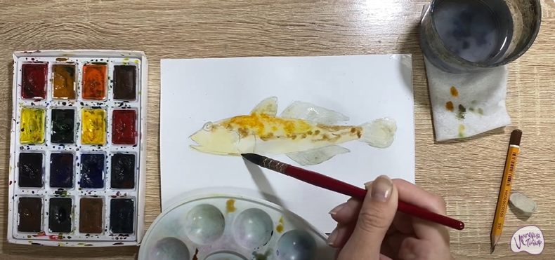 Рисуем Рыба "Бычок"