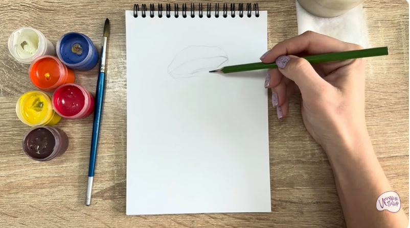 Рисуем Жёлчный гриб