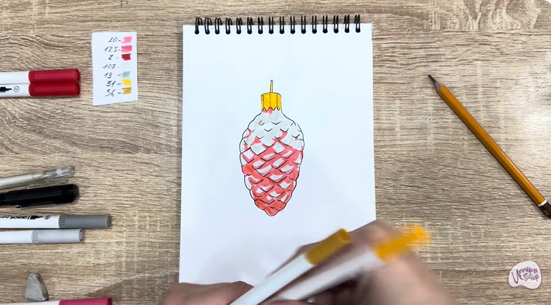 Рисуем Ёлочная игрушка