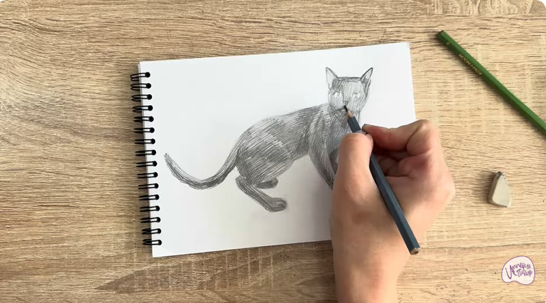 Рисуем Бомбейская кошка