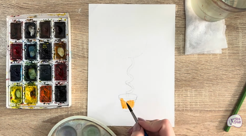 Рисуем Мирт обыкновенный