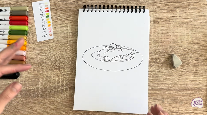 Рисуем Мясо по-французски