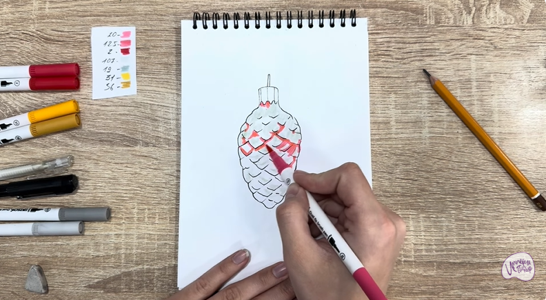 Рисуем Ёлочная игрушка