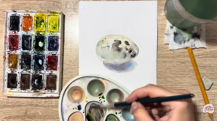 Рисуем Перепелиное яйцо