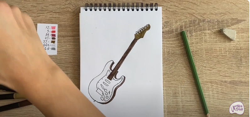 Рисуем Электрогитара