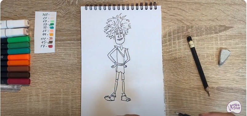 Рисуем Маракуда из мультфильма "Маракуда"