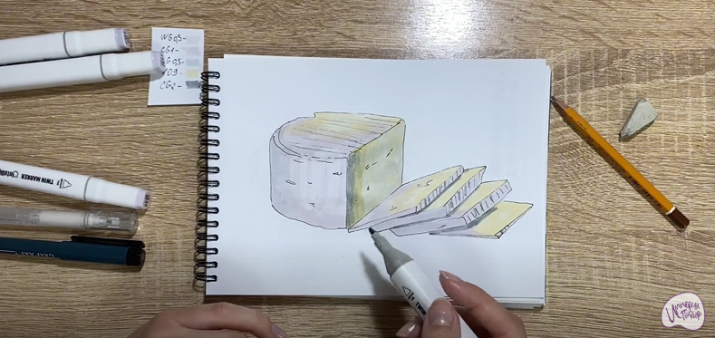 Рисуем Сыр "Фета"