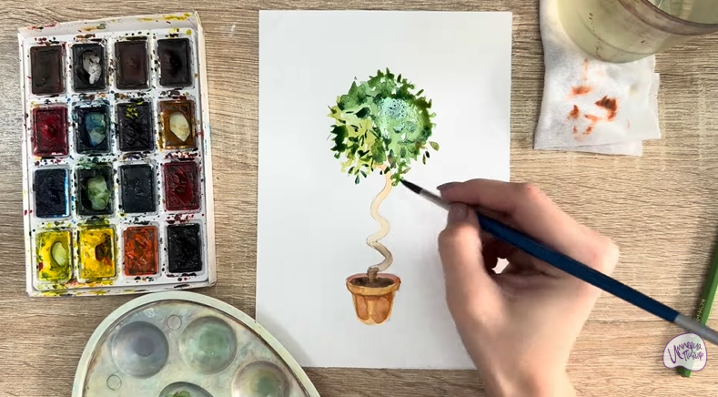 Рисуем Мирт обыкновенный