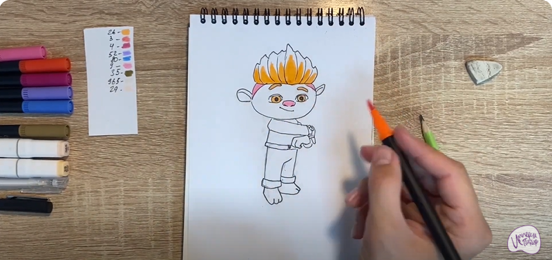 Рисуем Рей из "Монсики"