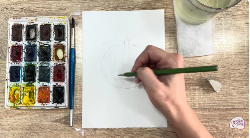 Рисуем Сахарное яблоко