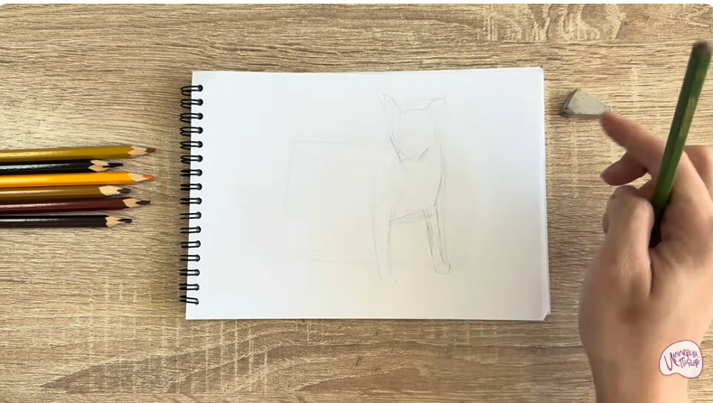 Рисуем Кот породы Оцикет