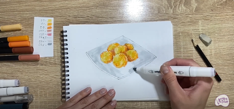 Рисуем Сырные шарики