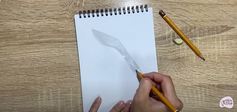Рисуем Нож "Кукри"