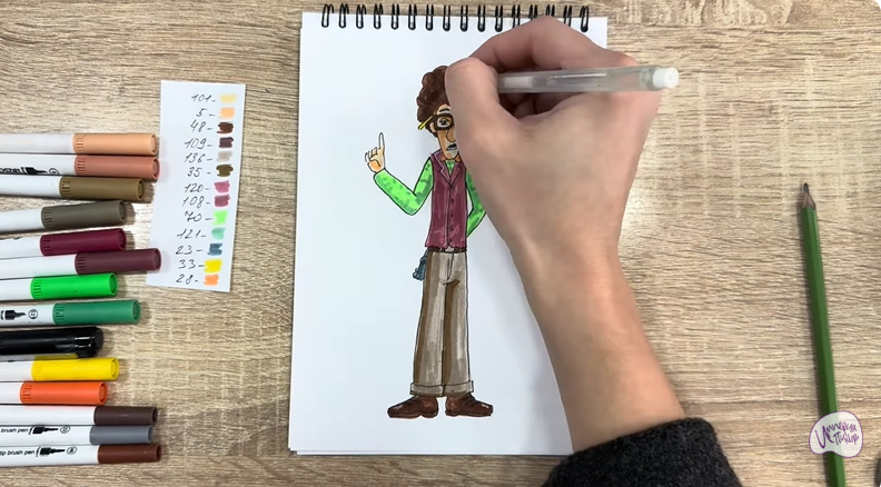 Рисуем Док Динозавров из «Доктор Динозавров»