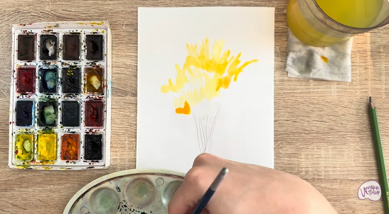 Рисуем Багрянник японский