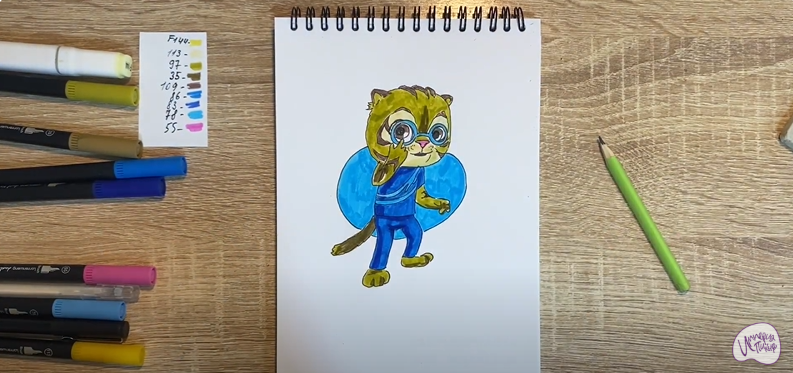 Рисуем Бао из "Супер Мяу"