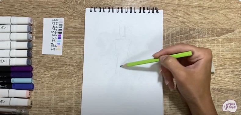 Рисуем Кощей Кощеевич из "Царевны"