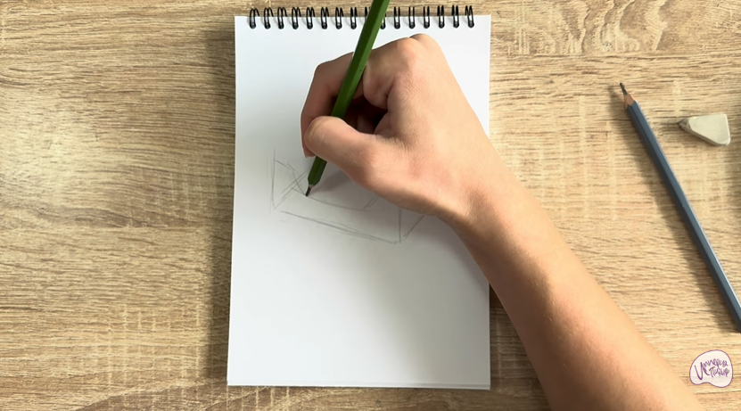Рисуем Лежанка для кошки