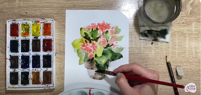 Рисуем Каланхоэ