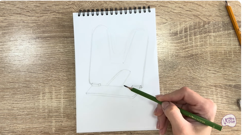 Рисуем Подставка для книг